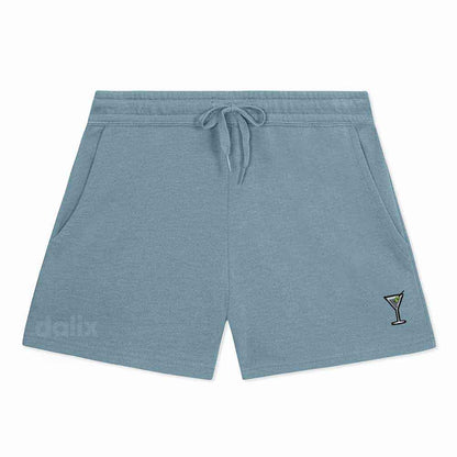 Dalix Womens Martini Midweight Washed Fleece Shorts