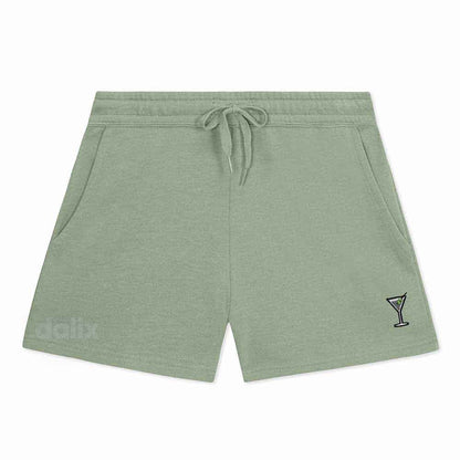 Dalix Womens Martini Midweight Washed Fleece Shorts