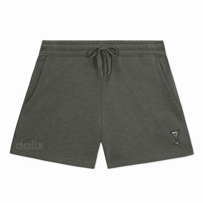 Dalix Womens Martini Midweight Washed Fleece Shorts