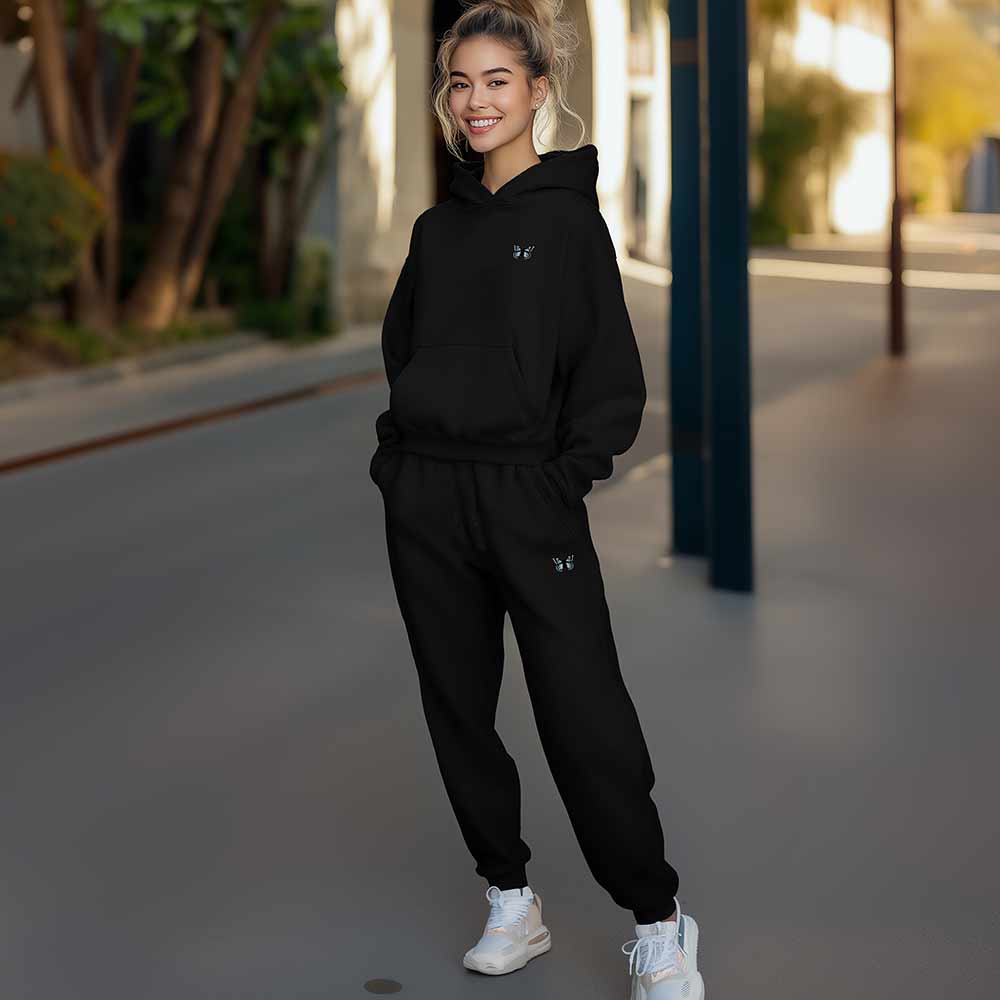 Dalix Butterfly Midweight Fleece Relaxed Sweatsuit