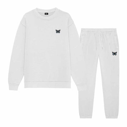 Dalix Butterfly Midweight Fleece Crewneck Sweatsuit