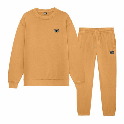 Dalix Butterfly Midweight Fleece Crewneck Sweatsuit