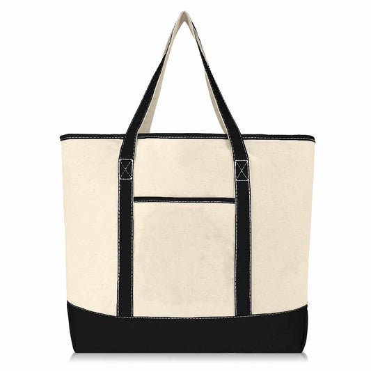Dalix 22" Soft Canvas Tote Bag
