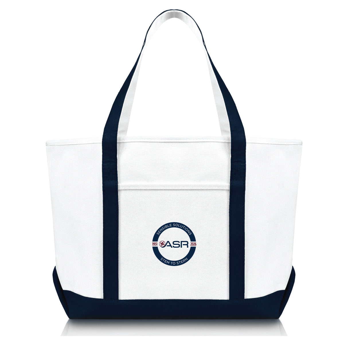 Dalix 23" American Ship Repair Co., Inc Embroidered Canvas Tote