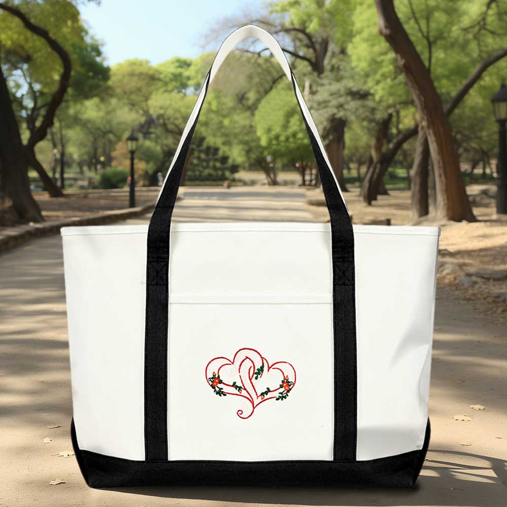 Dalix Knotted Heart Tote Bag