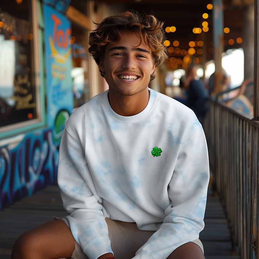 Dalix Clover Midweight Fleece Sweatshirt