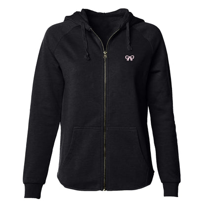 Dalix Bow Zip Hoodie