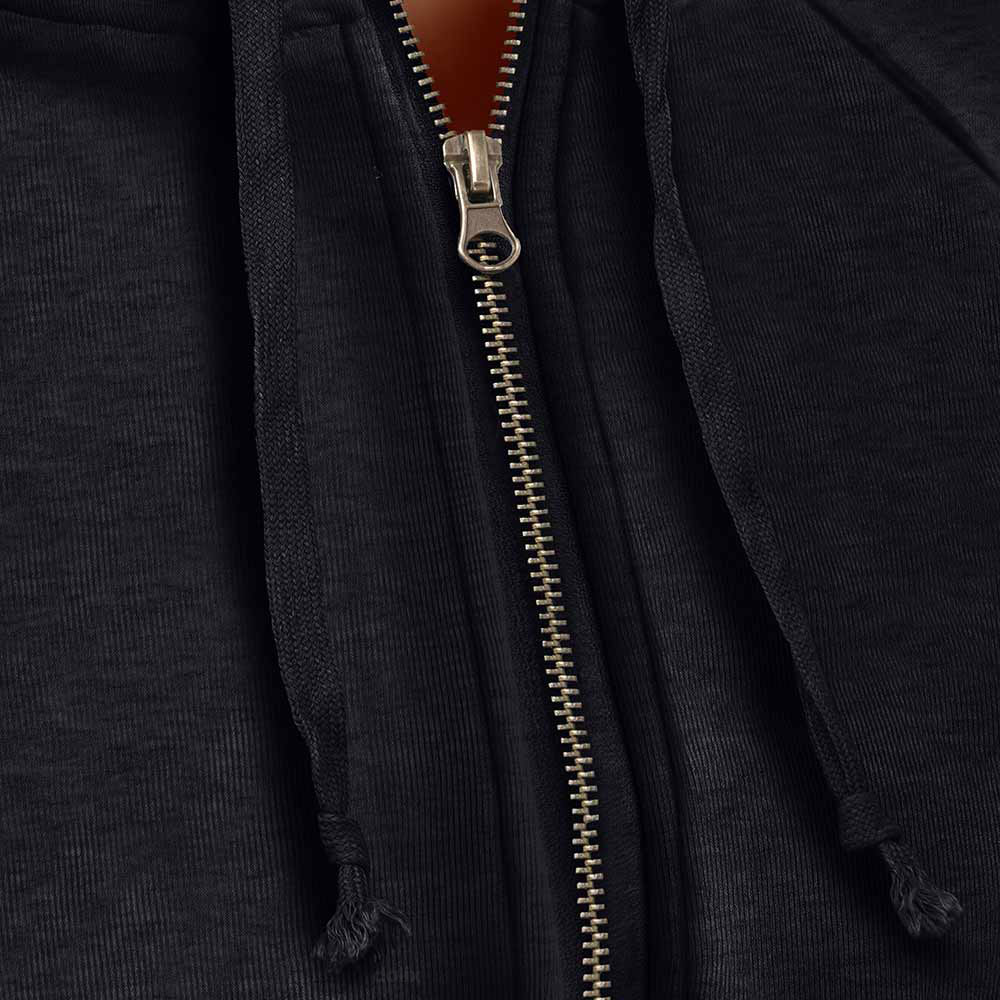 Dalix Bow Embroidered Fleece Zip Hoodie Nature Cold Fall Winter Womens in Black S Small