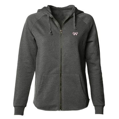 Dalix Bow Zip Hoodie