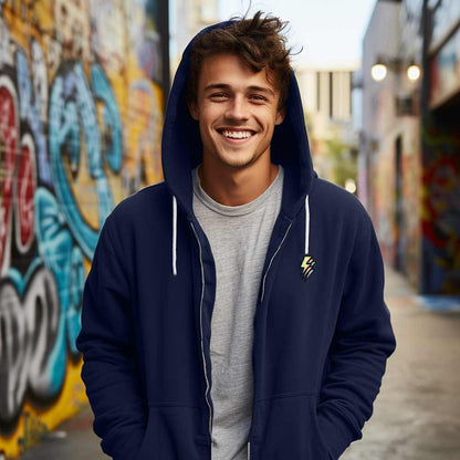 Dalix Lightning Midweight Fleece Zip Hoodie (Glow in the Dark)