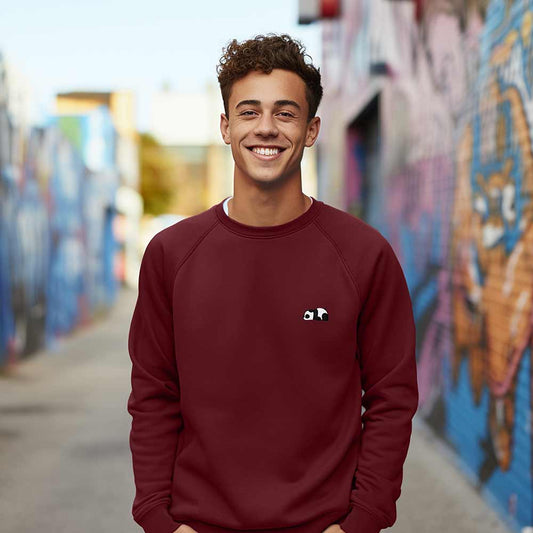 Dalix Panda Midweight Fleece Raglan Sweatshirt