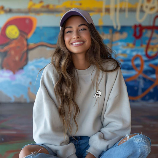 Dalix Spook-a-Latte Midweight Fleece Relaxed Sweatshirt