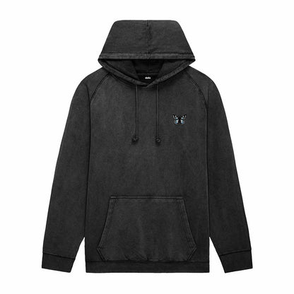 Dalix Butterfly Midweight Fleece Mineral Washed Hoodie