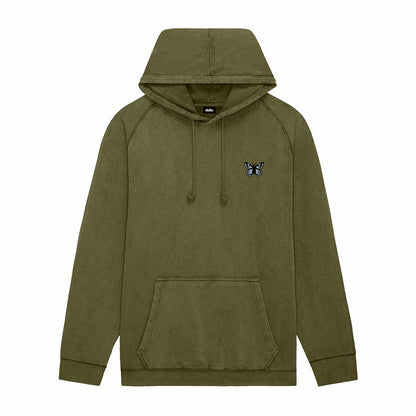 Dalix Butterfly Midweight Fleece Mineral Washed Hoodie