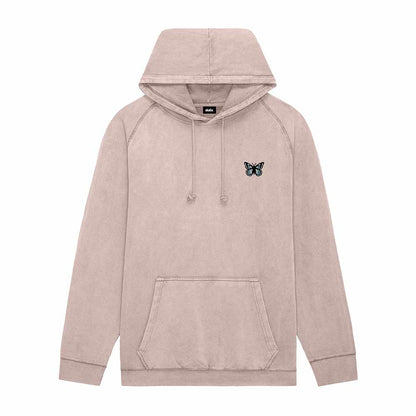 Dalix Butterfly Midweight Fleece Mineral Washed Hoodie