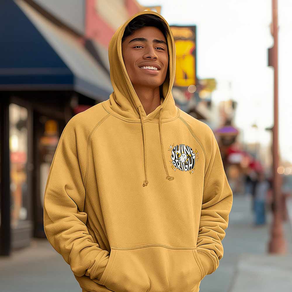 Dalix Sunny Days Ahead Relaxed Hoodie Washed Fleece Sweatshirt Fit Lounge Mens