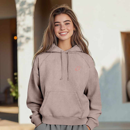 Dalix Sunny Days Ahead Relaxed Hoodie Washed Fleece Sweatshirt Fit Lounge Womens