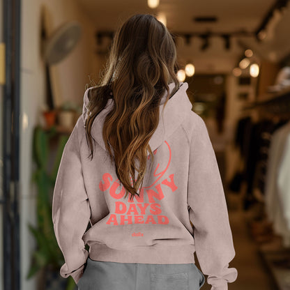 Dalix Sunny Days Ahead Relaxed Hoodie Washed Fleece Sweatshirt Fit Lounge Womens