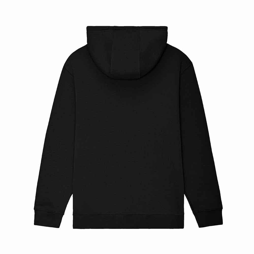 Dalix Bow Embroidery Relaxed Hoodie Soft Fleece Sweatshirt Drawcord Fit Lounge Mens in Black 2XL XX-Large