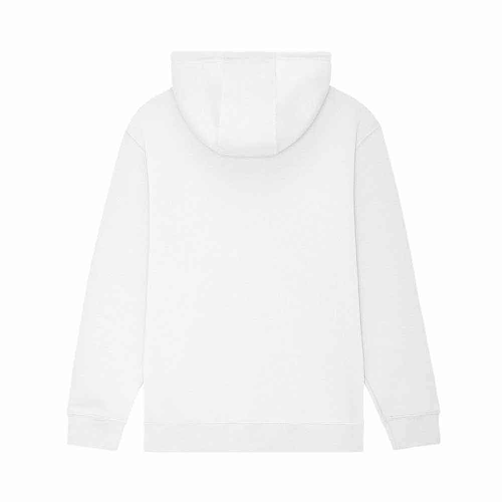 Dalix Bow Embroidery Relaxed Hoodie Soft Fleece Sweatshirt Drawcord Fit Lounge Mens in White 2XL XX-Large