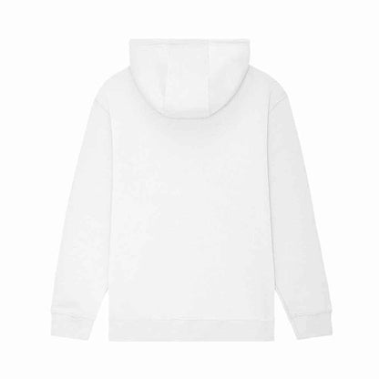 Dalix Bow Embroidery Relaxed Hoodie Soft Fleece Sweatshirt Drawcord Fit Lounge Mens in White 2XL XX-Large