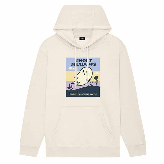 Dalix Ghost Meadow Relaxed Hoodie Soft Fleece Sweatshirt Drawcord Fit Lounge Womens