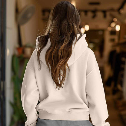 Dalix Ghost Meadow Relaxed Hoodie Soft Fleece Sweatshirt Drawcord Fit Lounge Womens