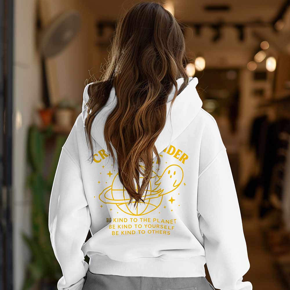Dalix Kinder Planet Relaxed Hoodie Soft Fleece Sweatshirt Fit Lounge Womens