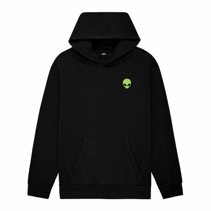 Dalix Alien Embroidery Relaxed Hoodie Soft Fleece Sweatshirt Fit Lounge Mens in Black 2XL XX-Large
