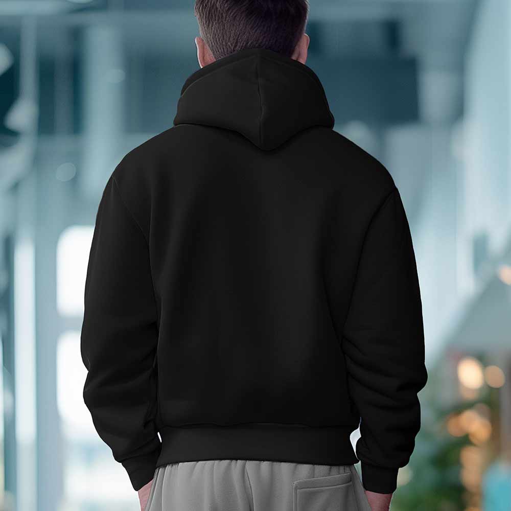 Dalix Astronaut Embroidery Relaxed Hoodie Soft Fleece Sweatshirt Fit Lounge Mens in Black 2XL XX-Large