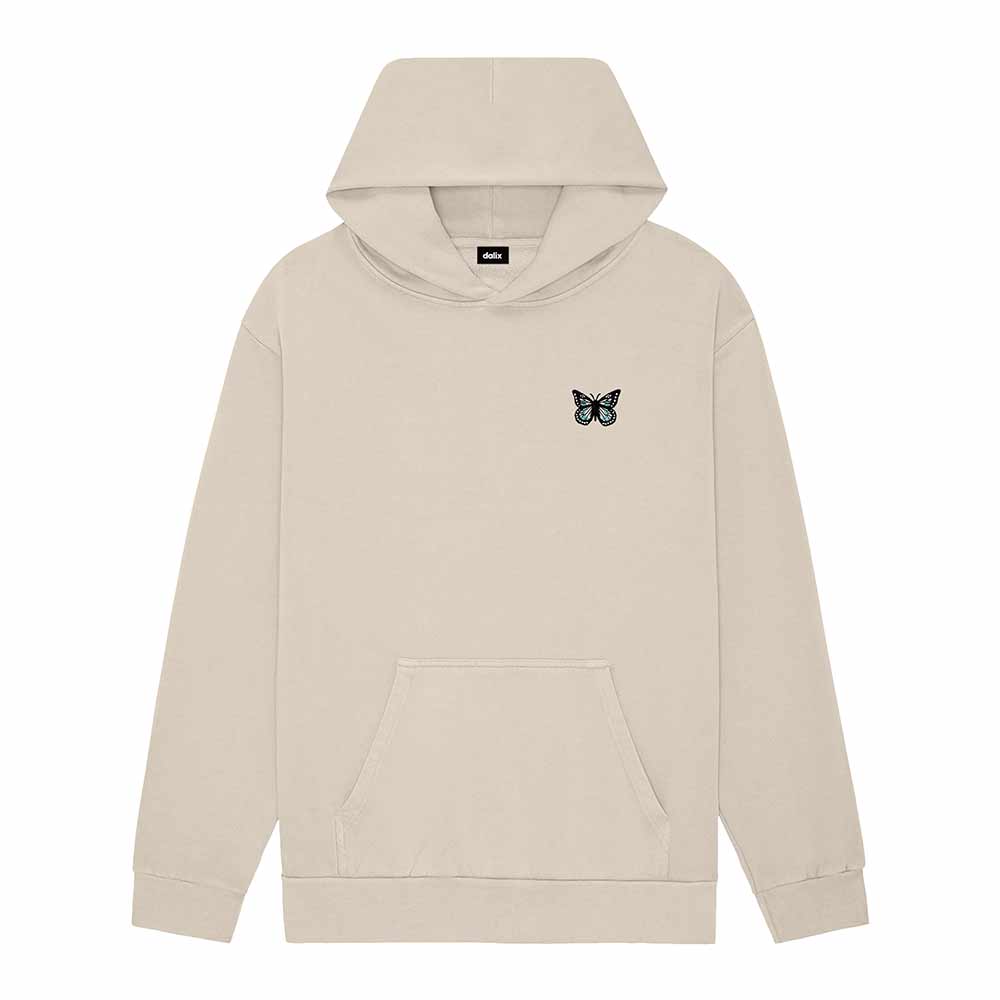 Dalix Womens Butterfly Midweight Fleece Relaxed Hooded Sweatshirt