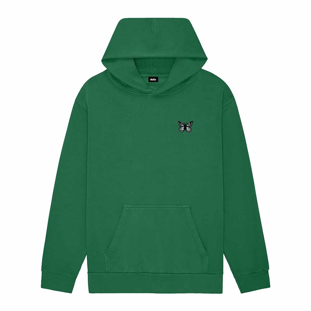 Dalix Womens Butterfly Midweight Fleece Relaxed Hooded Sweatshirt