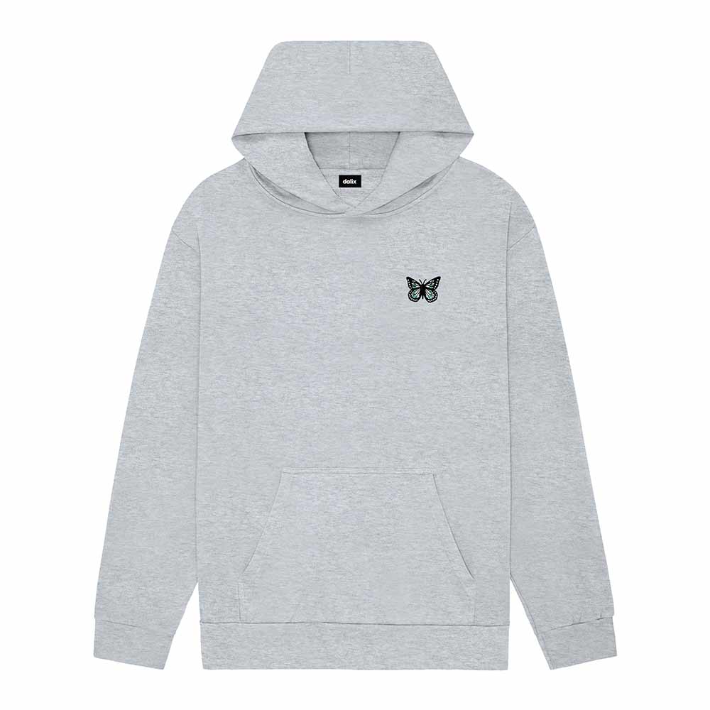 Dalix Womens Butterfly Midweight Fleece Relaxed Hooded Sweatshirt