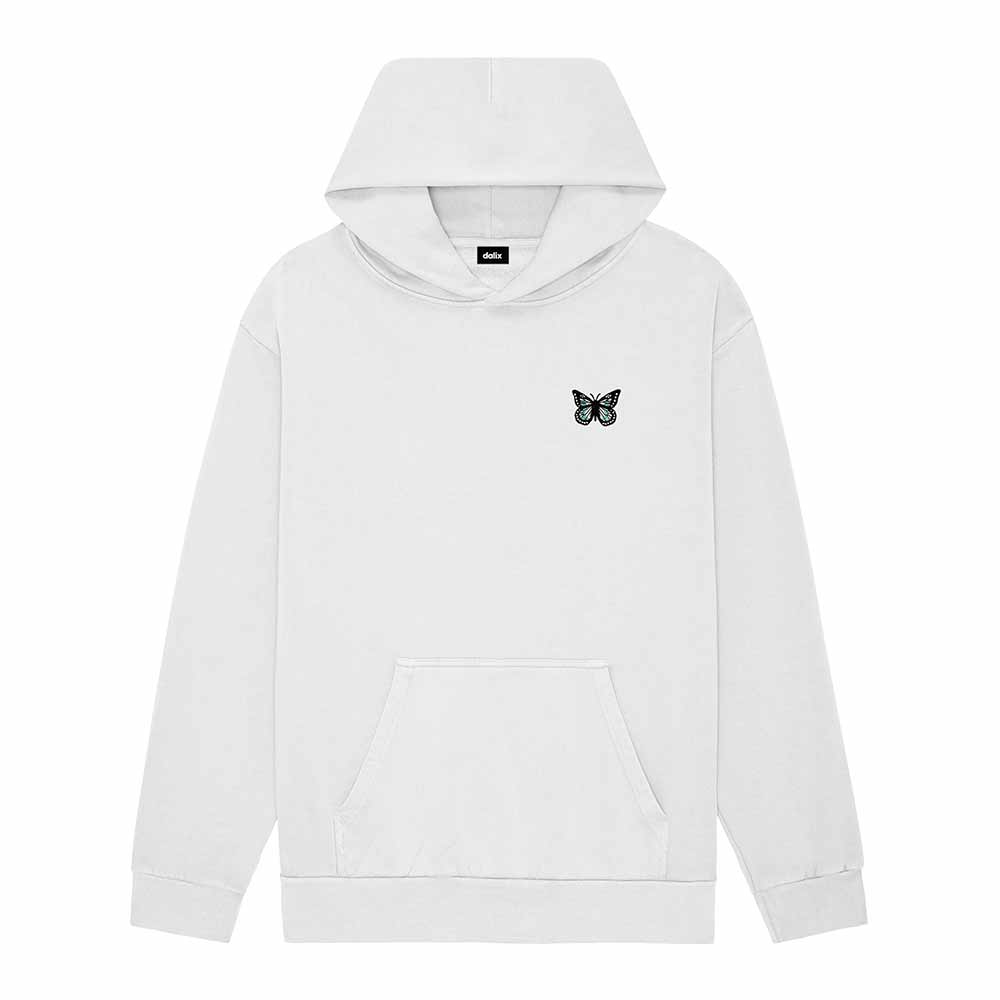 Dalix Womens Butterfly Midweight Fleece Relaxed Hooded Sweatshirt