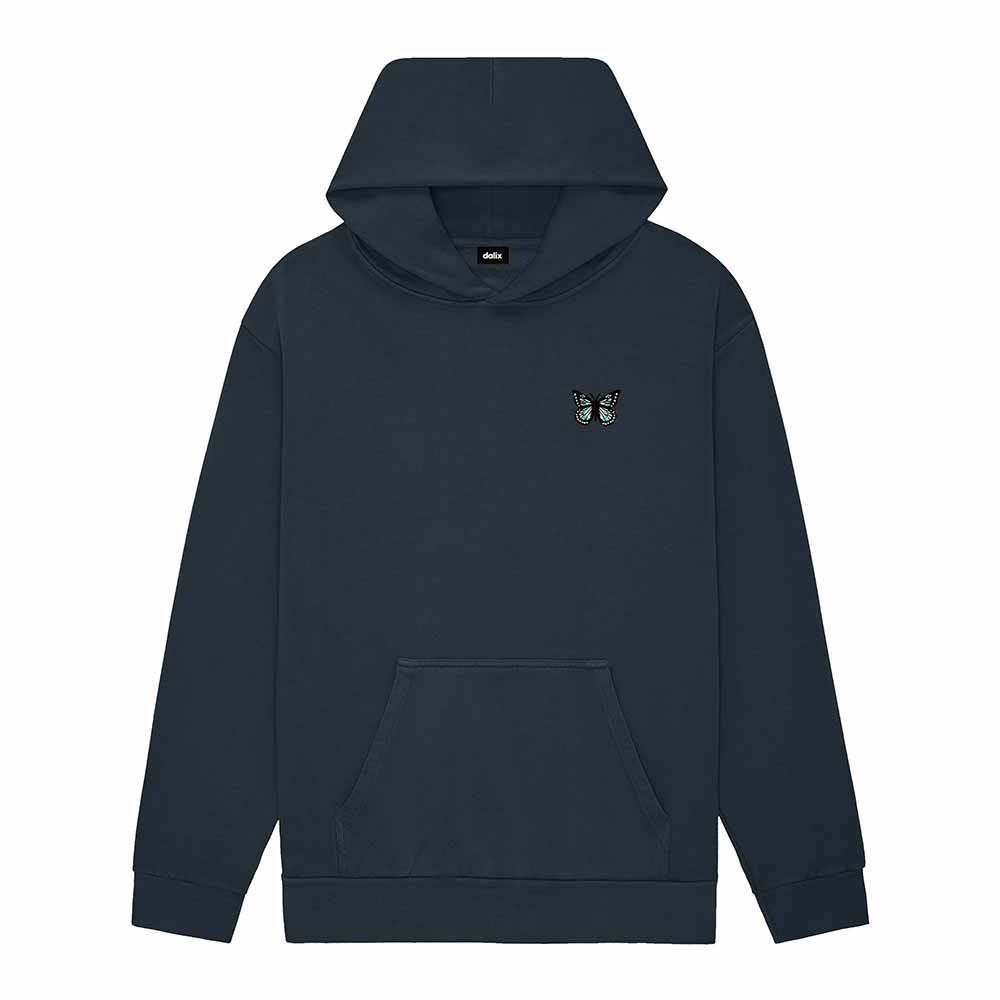 Dalix Womens Butterfly Midweight Fleece Relaxed Hooded Sweatshirt