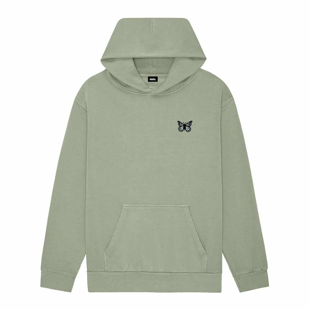 Dalix Womens Butterfly Midweight Fleece Relaxed Hooded Sweatshirt