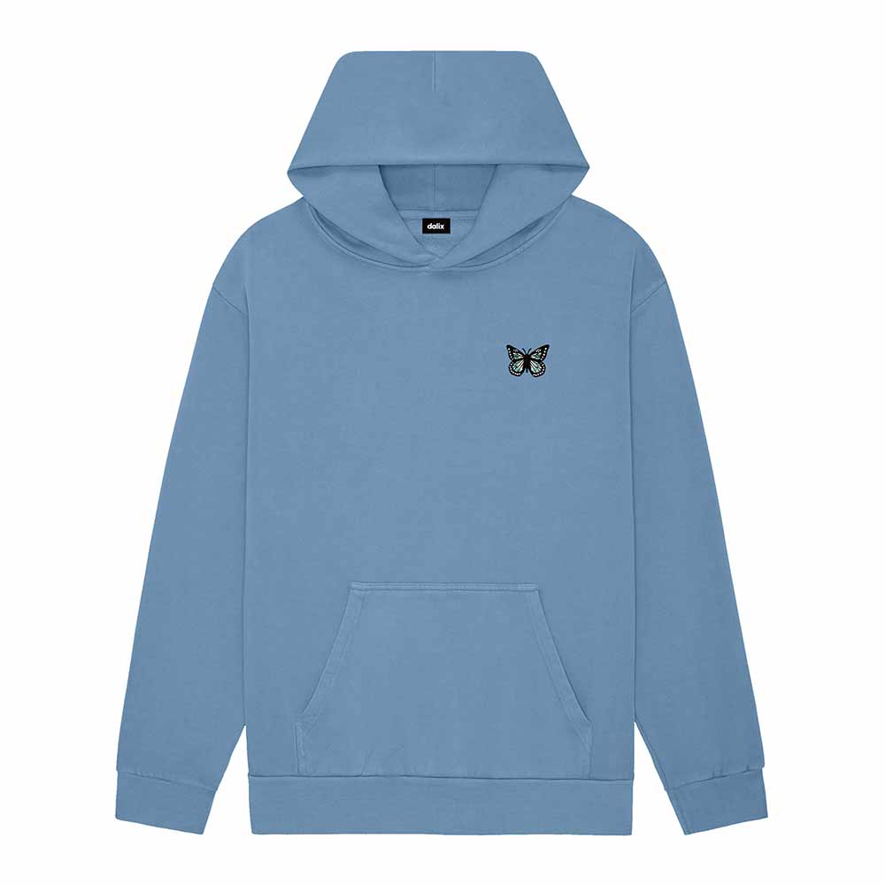 Dalix Womens Butterfly Midweight Fleece Relaxed Hooded Sweatshirt