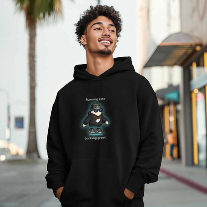 Dalix Mens Running Late Ghost Midweight Hoodie