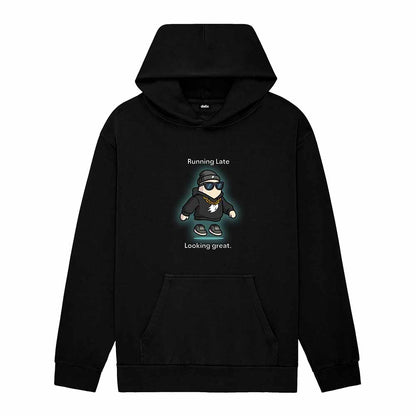 Dalix Mens Running Late Ghost Midweight Hoodie
