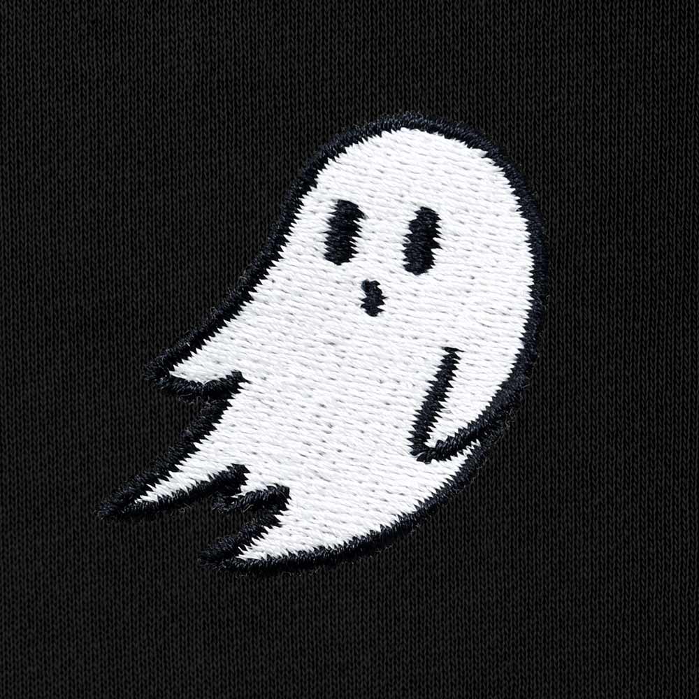 Dalix Ghost Embroidery Relaxed Hoodie Soft Fleece Sweatshirt Fit Lounge Mens in Black 2XL XX-Large
