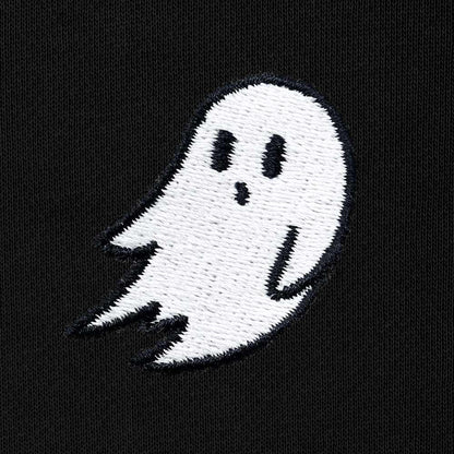 Dalix Ghost Embroidery Relaxed Hoodie Soft Fleece Sweatshirt Fit Lounge Mens in Black 2XL XX-Large