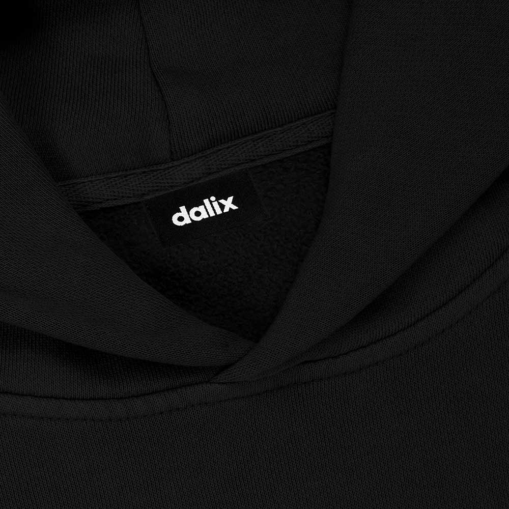 Dalix Heartly Ghost Embroidery Relaxed Hoodie Soft Fleece Sweatshirt Fit Lounge Womens in Black 2XL XX-Large