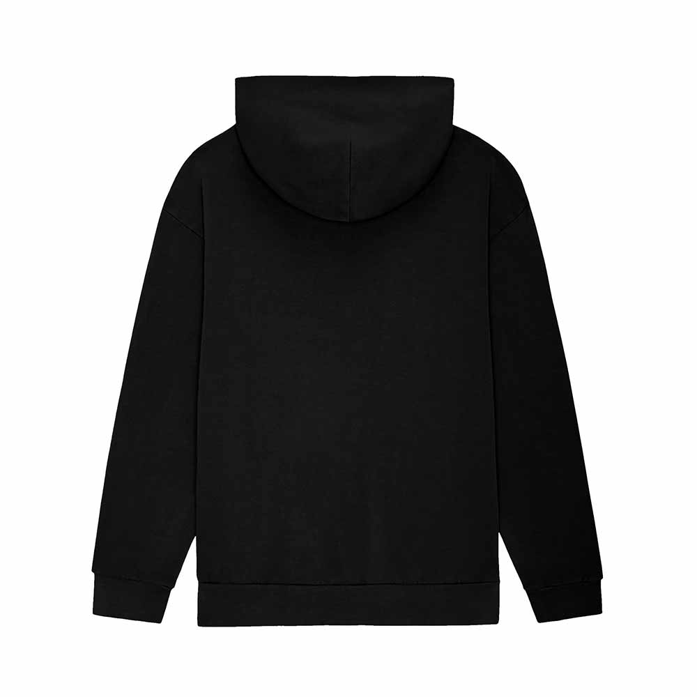 Dalix Heartly Ghost Embroidery Relaxed Hoodie Soft Fleece Sweatshirt Fit Lounge Womens in Black 2XL XX-Large