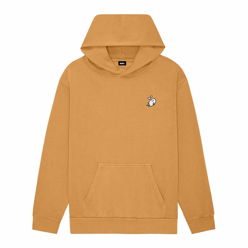 Dalix Womens Heartly Ghost Midweight Fleece Relaxed Hooded Sweatshirt