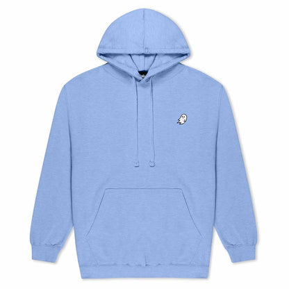 Dalix Mens Ghost Hooded Fleece Sweatshirt Log Sleeve Hoodie Drawcord Fall in Blue S Small
