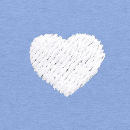 Dalix Womens Lil Heart Hooded Fleece Sweatshirt Log Sleeve Hoodie Drawcord Fall in Blue S Small