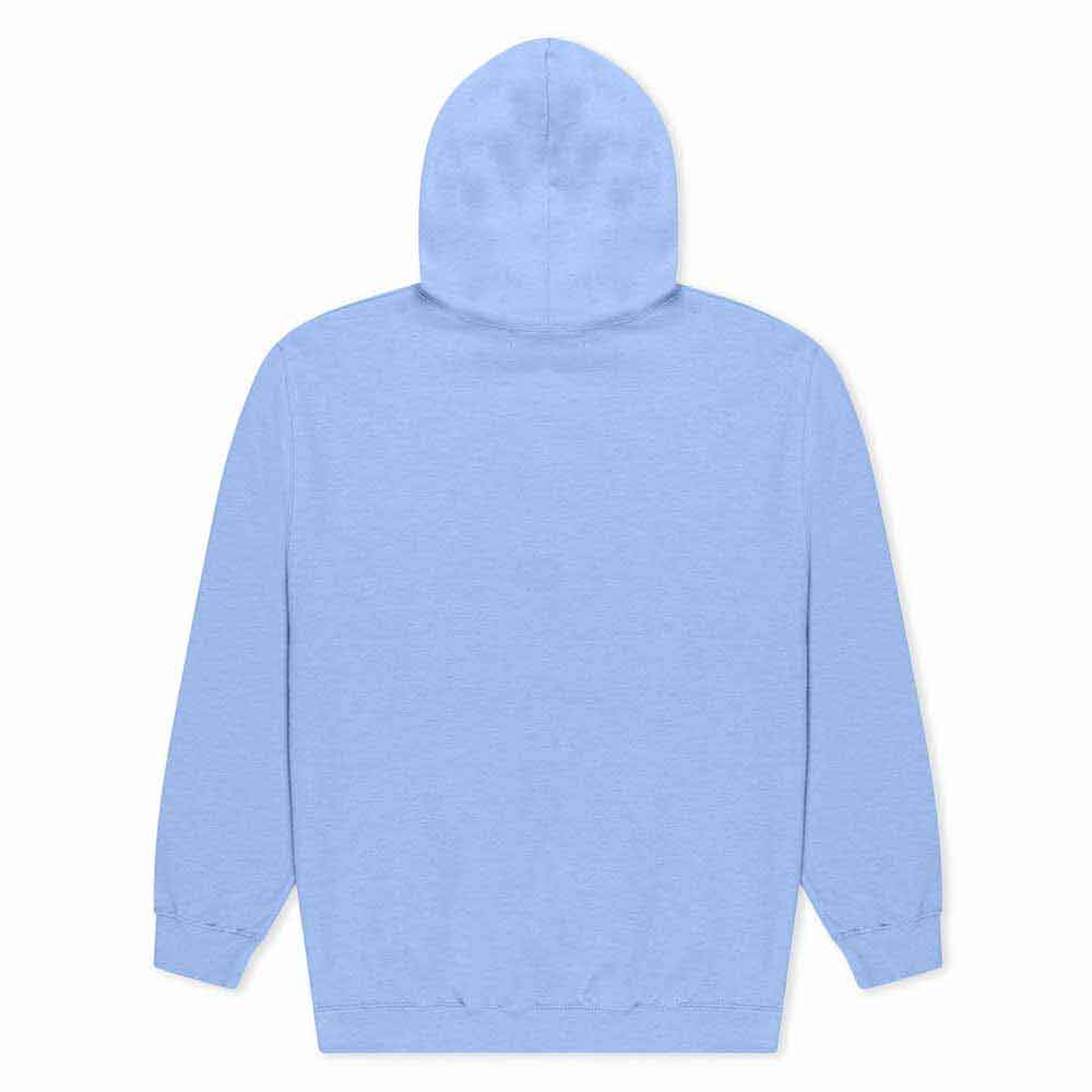 Dalix Womens Lil Heart Hooded Fleece Sweatshirt Log Sleeve Hoodie Drawcord Fall in Blue S Small