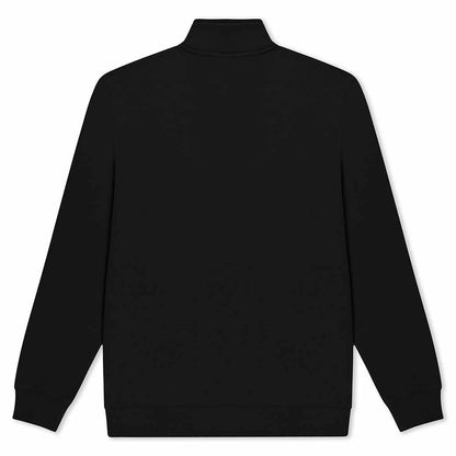 Dalix Mens Ghost Pullover Cadet Collar Quarter Zip French Terry Long Sleeve Fall in Black S Small
