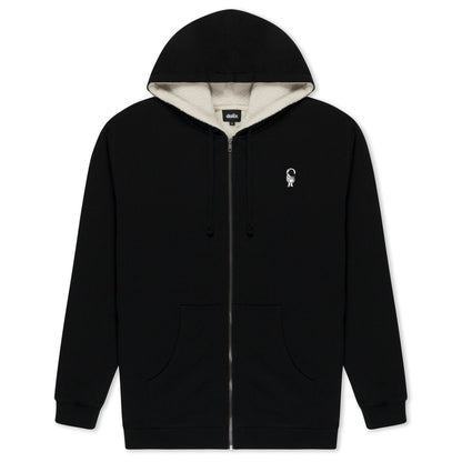 Dalix Mens Astronaut Hoodie Faux Sherpa Lined Zip Up Sweatshirt Warm Casual Outerwear in Black S Small
