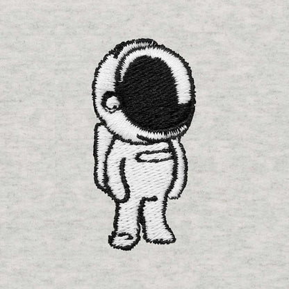 Dalix Mens Astronaut Varsity Hooded Sweatshirt Heavyweight Pullover Hoodie Casual Wear in Oatmeal Black S Small
